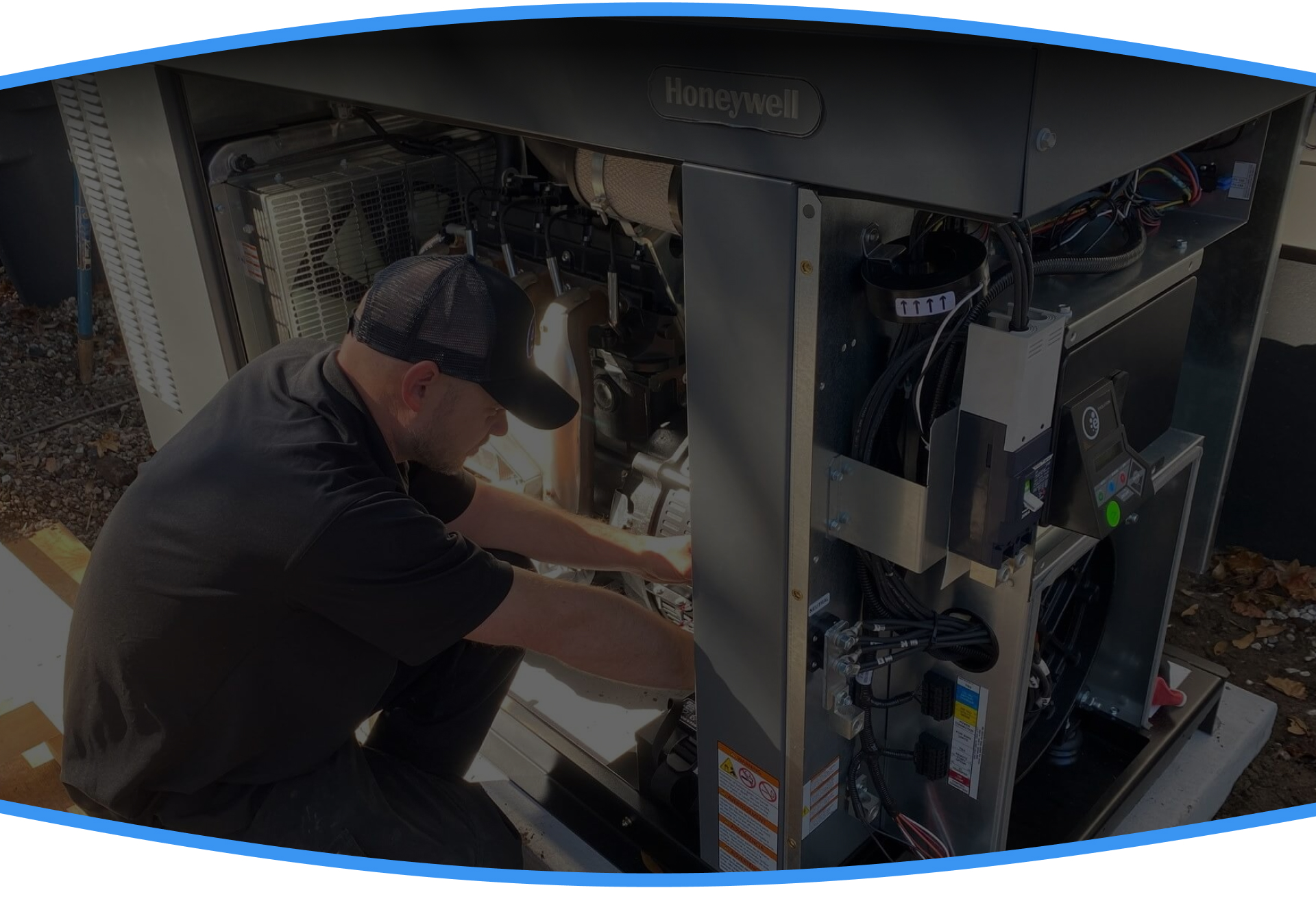 Double A certified technician performing HVAC tune-up